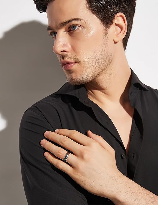 Greenpod 2mm 4mm 6mm Tungsten Wedding Bands Ring for Women Men Rose Gold/Silver/Gold/Black Polished Slim Engagement Promise Rings Comfort Fit Size 4-13