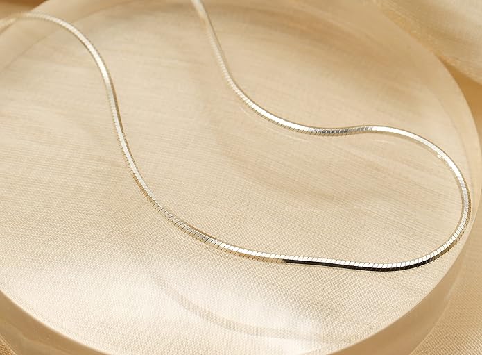 PORI JEWELERS 925 Sterling Silver 1.5MM Magic 8 Sided Italian Snake Chain - Women - Made In Italy