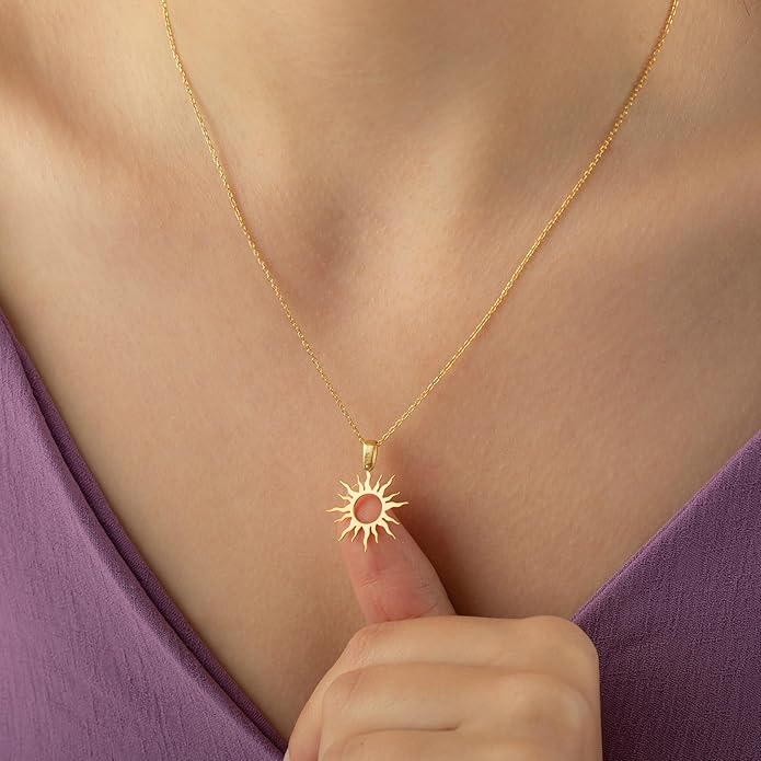 Lariat Gold Necklaces for Women - Dainty Gold Necklace Trendy 14K Gold Plated Hypoallergenic Layered Long Y-Shape Sunburst CZ T-Bar Pendant Drop Chain Necklace Set for Women Non Tarinsh Jewelry Gift