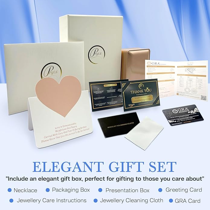 GRA-Certified 1-3 Carat Moissanite Heart Pendant Necklace for Wife or Girlfriend, Romantic Gift Necklace Perfect for Women on Anniversaries, Birthdays, and Valentine's Day