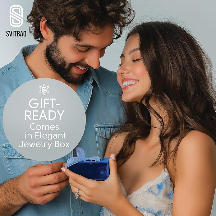 Sterling Silver Moissanite Pendant Necklace, 0.3 CT Center Stone, Curved Design with Crystal Accents