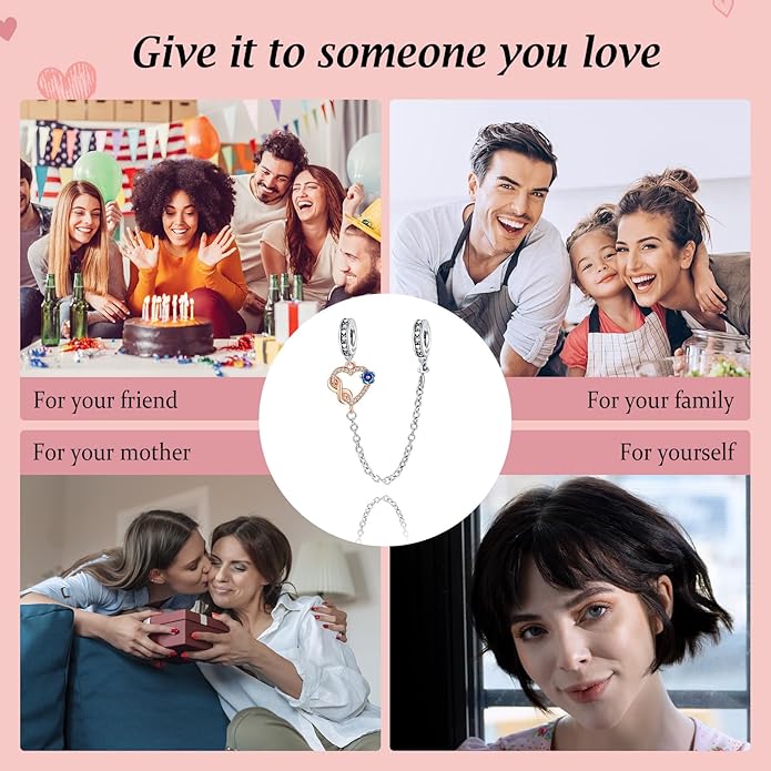 Annmors Charms for Bracelets Family Animal Safety Chains Nature Dangle for Women Bracelets & Necklace Pendant