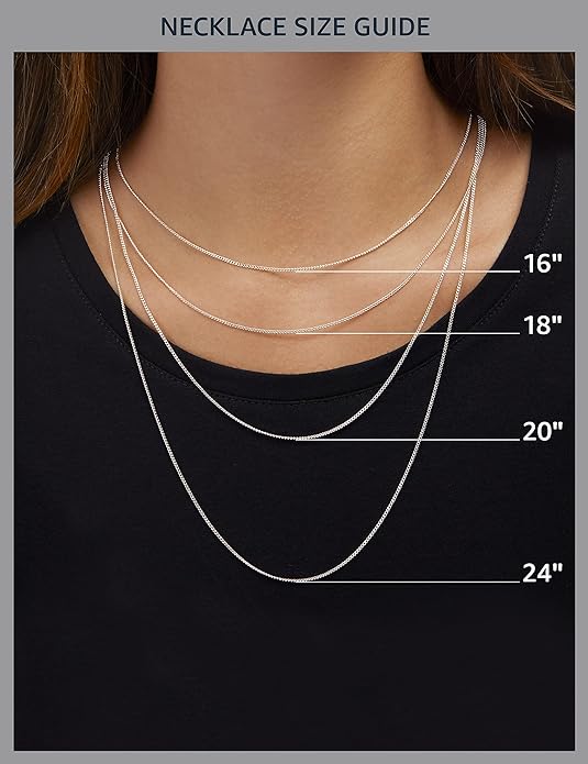 Amazon Essentials Genuine or Created Gemstone Birthstone Flower Pendant Necklace with Chain in Sterling Silver, 18" (previously Amazon Collection)