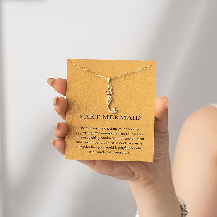 Baydurcan Dainty Gold Necklace for women - 14K Gold Plated Pendant Necklaces Gifts for Friends Sister Mother, Birthday, Christmas, Graduation, Inspirational Gifts