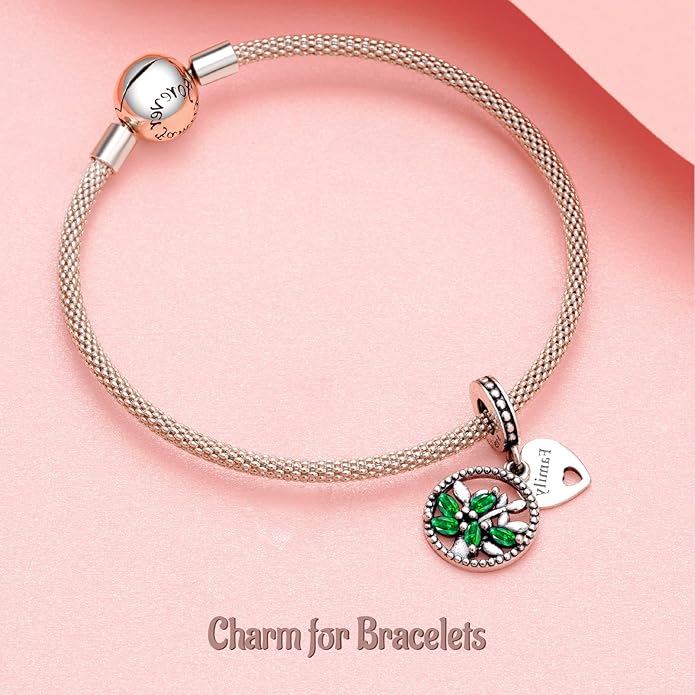 Annmors Charms for Bracelets Family Animal Safety Chains Nature Dangle for Women Bracelets & Necklace Pendant