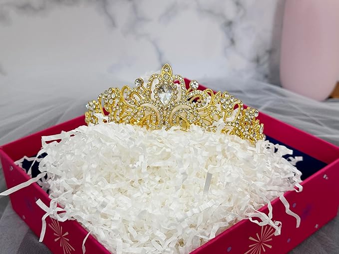 JETKONG 3 Pcs Bachelorette Party Decorations Bridal Shower Crown, Bride to Be Sash&Veil for Women Bachelorette Party Gifts, Bachelorette Party Supplies, Gifts, Favors (Gold)