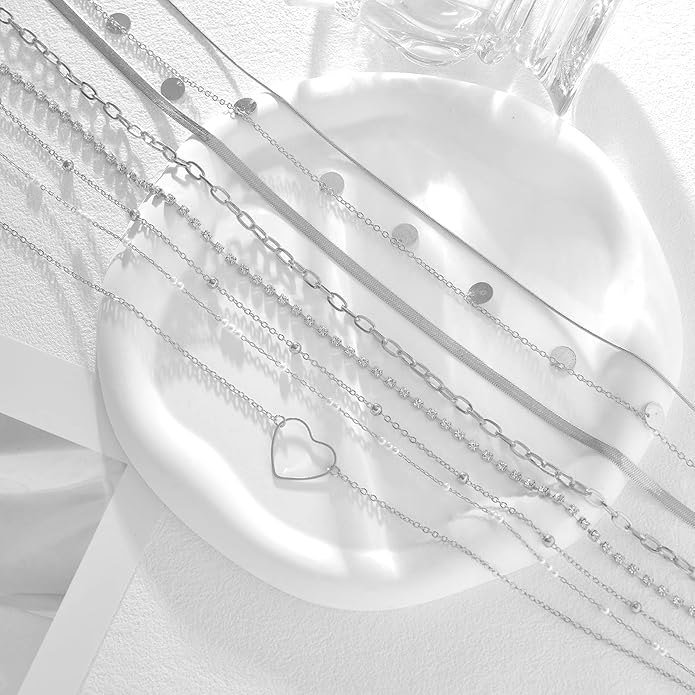 Tornito 8Pcs Waist Belly Chain 18K Gold Plated CZ Heart Pearl Snake Bead Sequin Paperclip Belly Chain Summer Beach Sexy Body Chains Jewelry Accessories for Women Adjustable