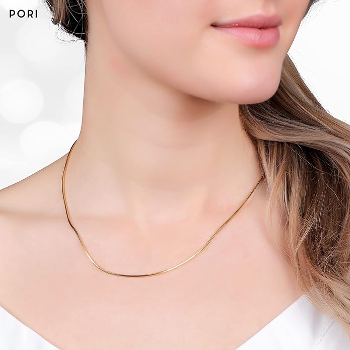 PORI JEWELERS 925 Sterling Silver 1.5MM Magic 8 Sided Italian Snake Chain - Women - Made In Italy