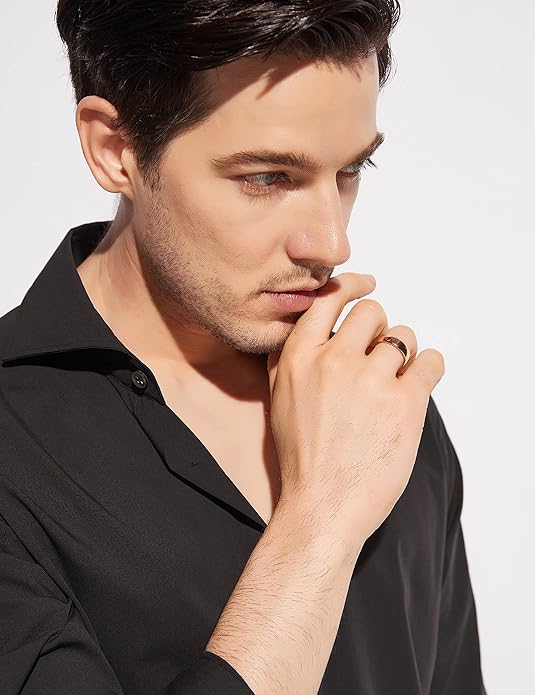 Greenpod 2mm 4mm 6mm Tungsten Wedding Bands Ring for Women Men Rose Gold/Silver/Gold/Black Polished Slim Engagement Promise Rings Comfort Fit Size 4-13