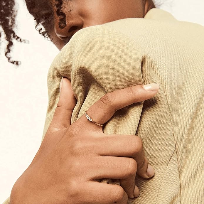 Hey Harper Gold Ring for Women - Gold Plated Stacking Waterproof & Sweatproof Jewerly Ring - Everday Non Tarnish Cute Fashion Circle Rings