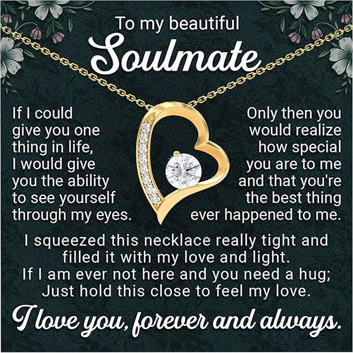 To My Beautiful Wife Necklace Hot Doe Forever Love Jewelry From Lover Husband to Beautiful Woman