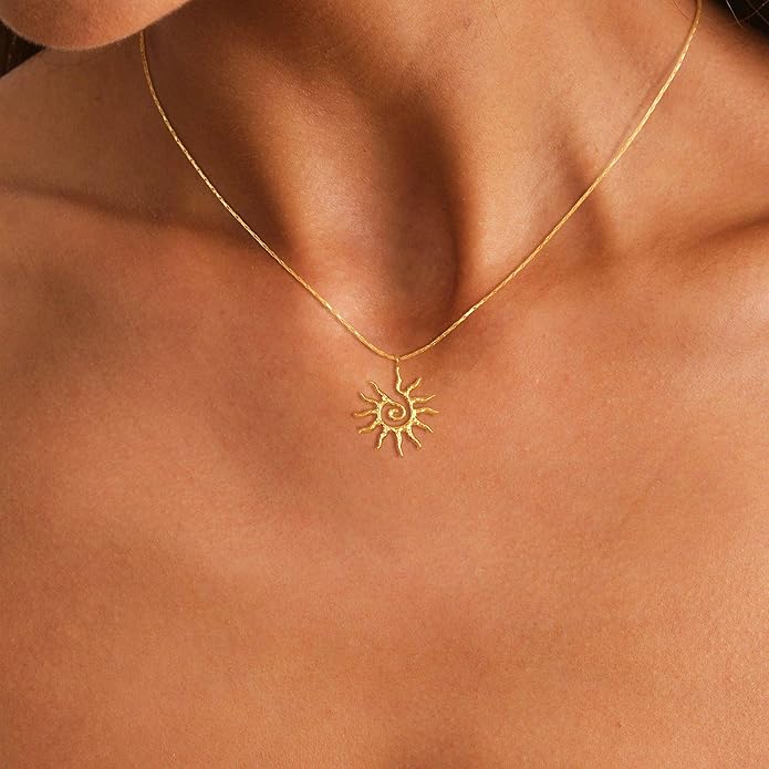 Lariat Gold Necklaces for Women - Dainty Gold Necklace Trendy 14K Gold Plated Hypoallergenic Layered Long Y-Shape Sunburst CZ T-Bar Pendant Drop Chain Necklace Set for Women Non Tarinsh Jewelry Gift