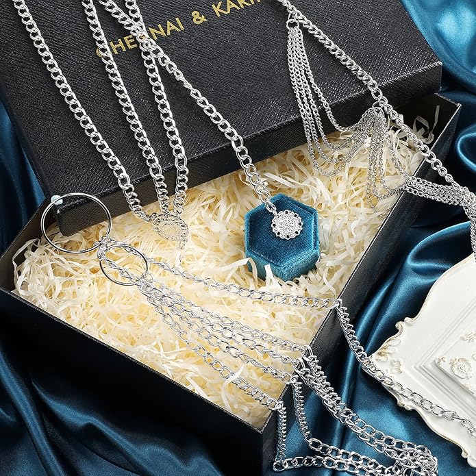 Hicarer 3 Pcs Silver Gold Waist Chain for Body Multi Layer Metal Chain Belts for Women Girls Summer Beach Jewelry Adjustable