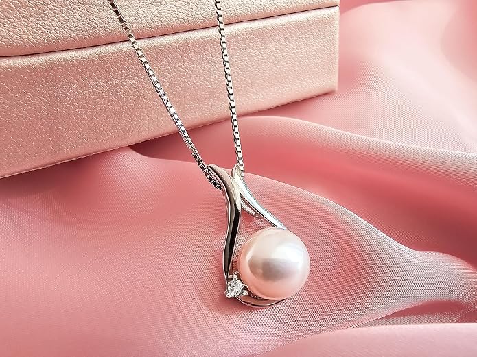 Gifts For Wife Wedding Anniversary - mothers day gifts for wife - AAA+ Real Pearl Necklaces For Women (18k Gold Platting 925 Sterling Silver) mothers necklace ideas Birthday Freshwater Pearl Necklace