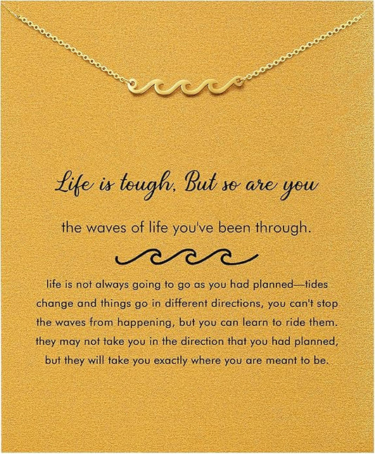 Baydurcan Dainty Gold Necklace for women - 14K Gold Plated Pendant Necklaces Gifts for Friends Sister Mother, Birthday, Christmas, Graduation, Inspirational Gifts