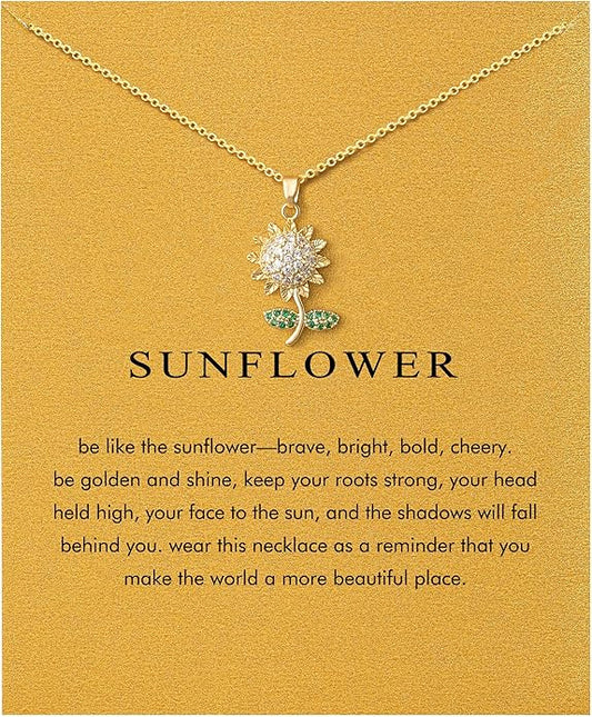 Baydurcan Dainty Gold Necklace for women - 14K Gold Plated Pendant Necklaces Gifts for Friends Sister Mother, Birthday, Christmas, Graduation, Inspirational Gifts